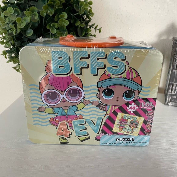 LOL Surprise BFF’s 48 Piece Puzzle Metal Lunchbox Tin By Lol New Puzzle Lunchbox - Picture 1 of 5